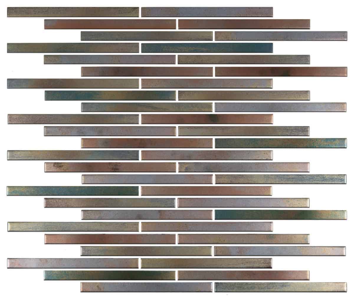 Sample - Glass Mosaic - Mineral Limonite 7/16"x6"