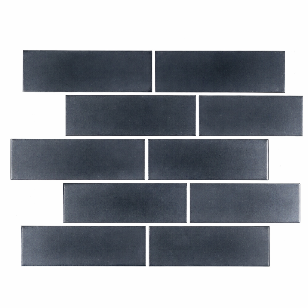 Sample - Glass Mosaic - Mineral Hematite 2"x6"