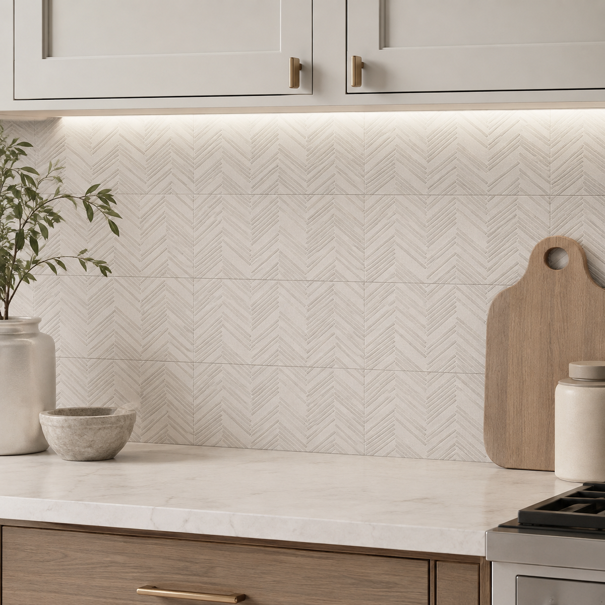 Lungarno New Dimensions Ivory Herringbone