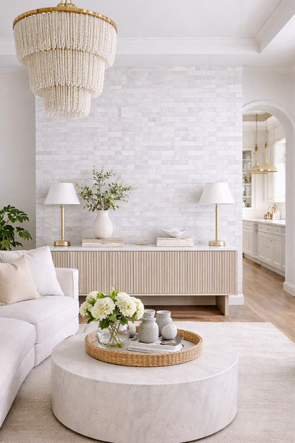 Tempered - Nickel Leather Stone Tile