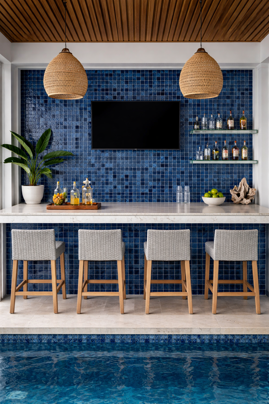 Glass Mosaic - Malta Lapiz 1"x1"