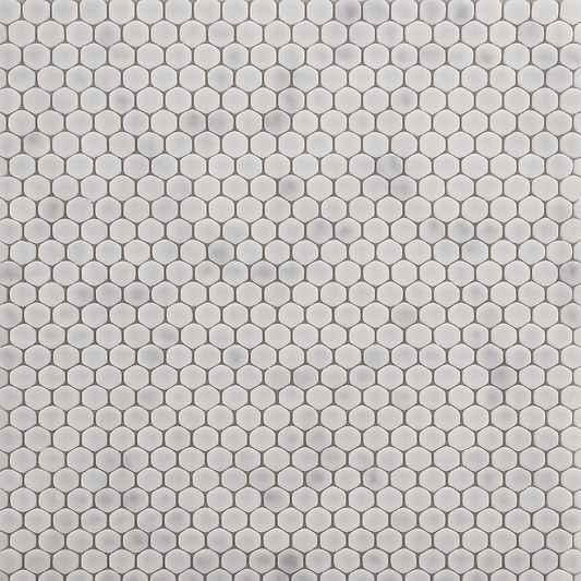 Marmos - Fairmont White Penny Round Mosaic
