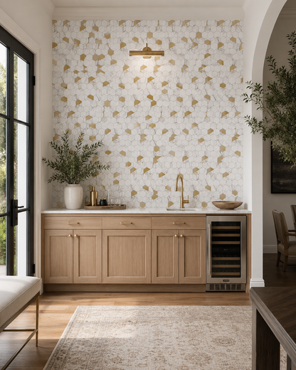 Marmos - Fairmont Brass Hex Mosaic
