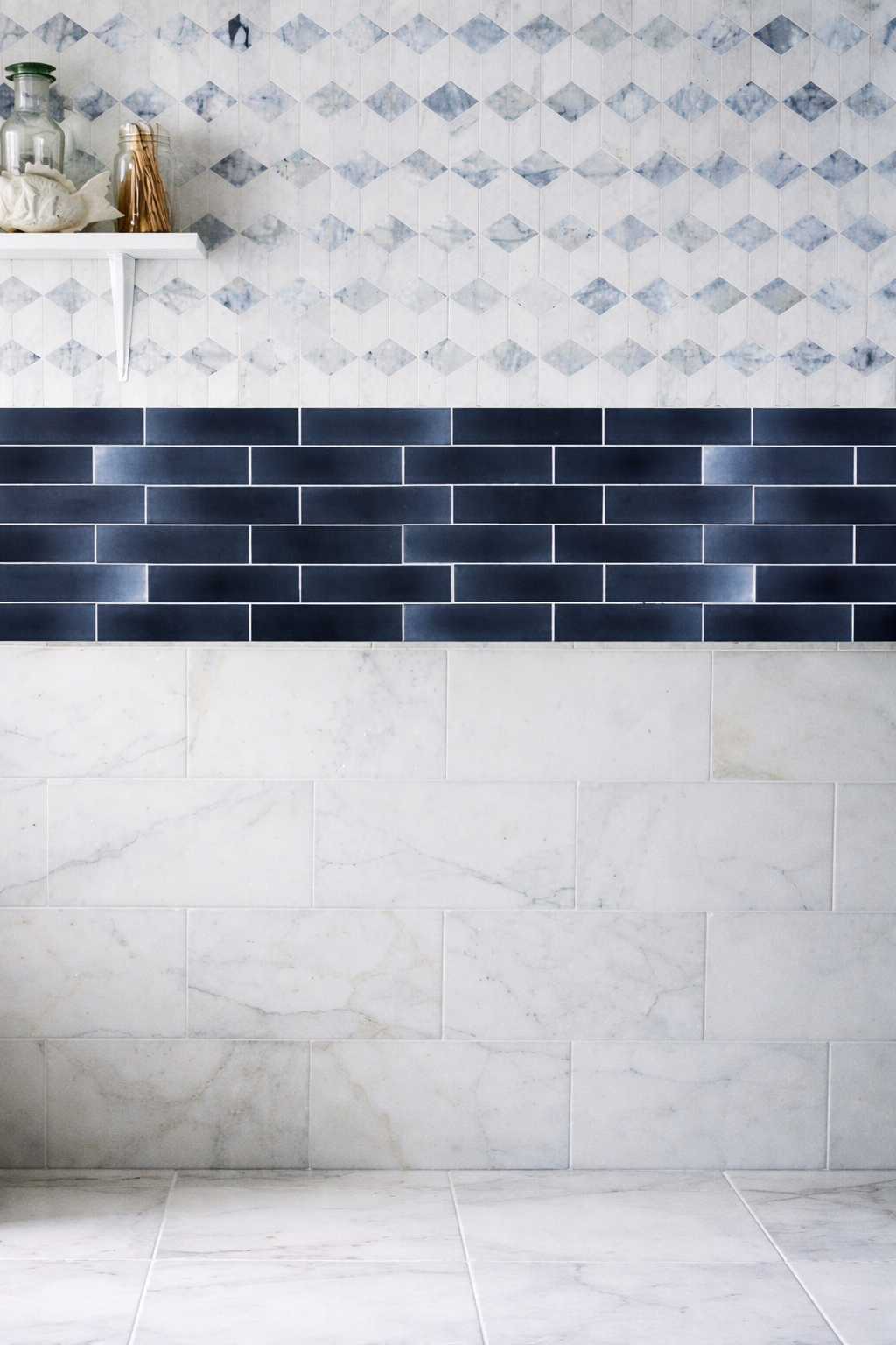 Glass Mosaic - Mineral Hematite 2"x6"