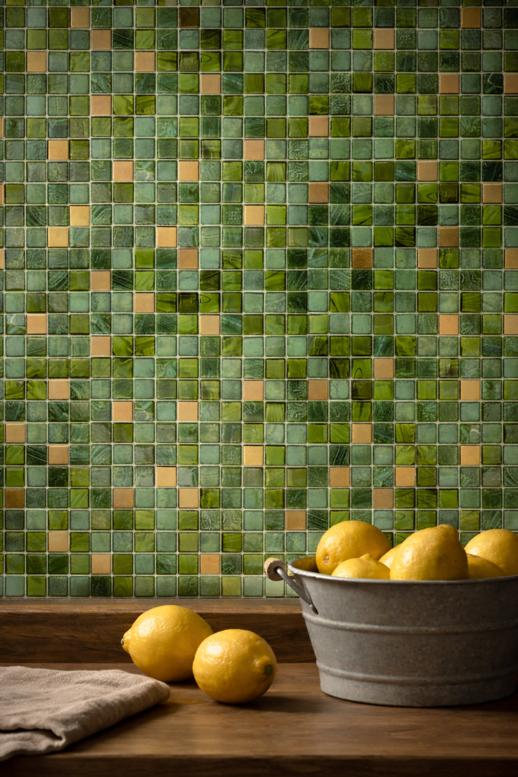 Glass Mosaic - Mineral Jaspilite 1"x1"