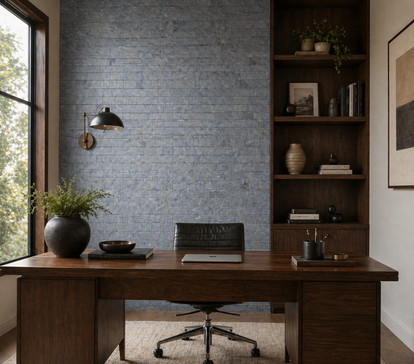 Tempered - Blue Opal Tile