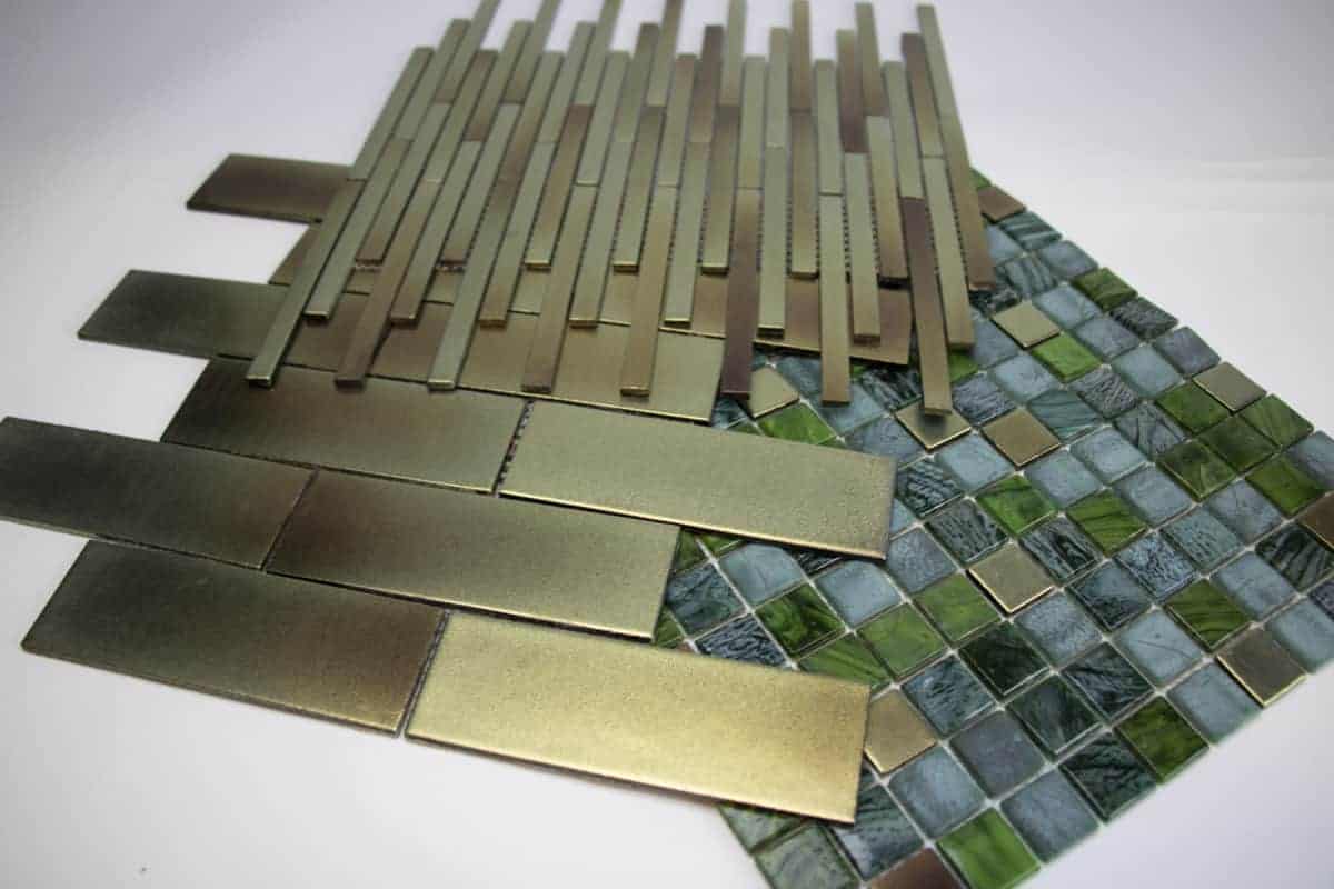 Glass Mosaic - Mineral Jaspilite 1"x1"