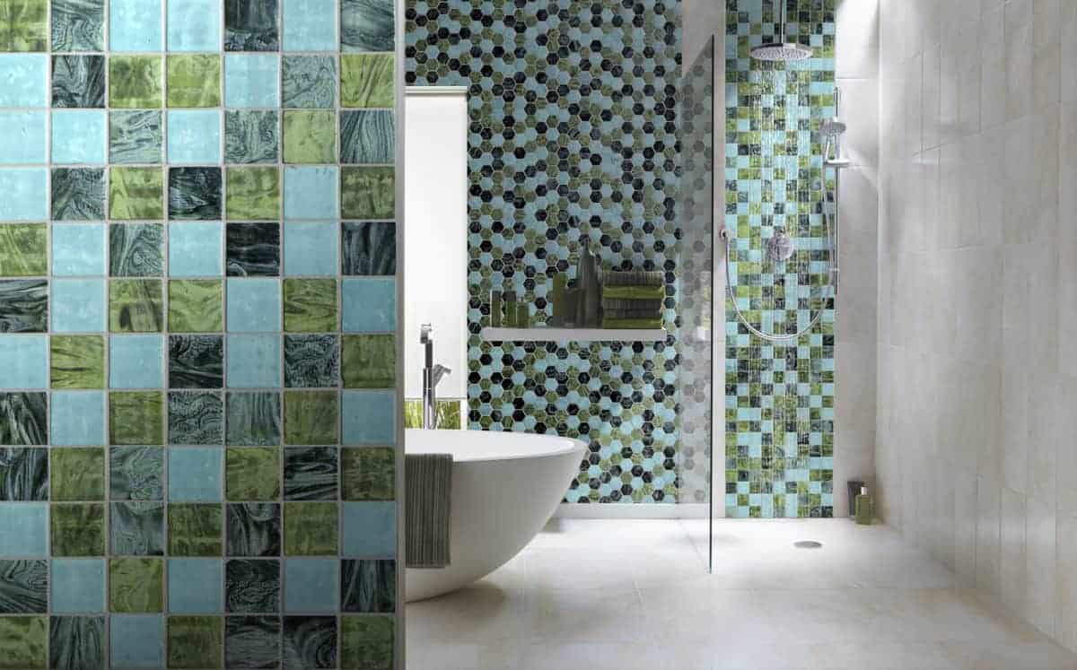 Glass Mosaic - Malta Fern 2" Hex