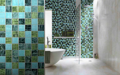Glass Mosaic - Malta Fern 2" Hex