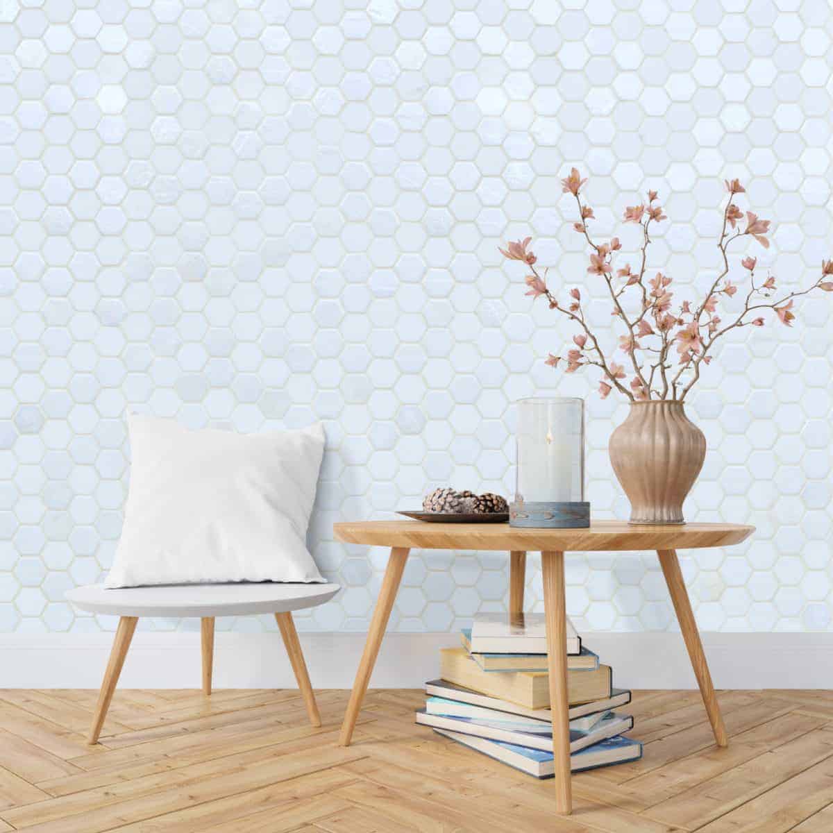 Glass Mosaic - Malta Ice 2" Hex