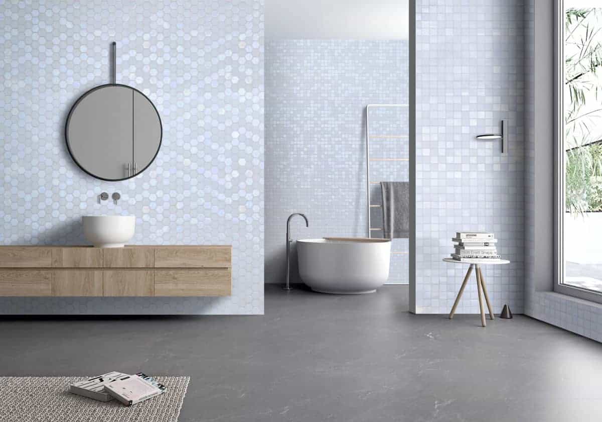 Glass Mosaic - Malta Ice 2" Hex