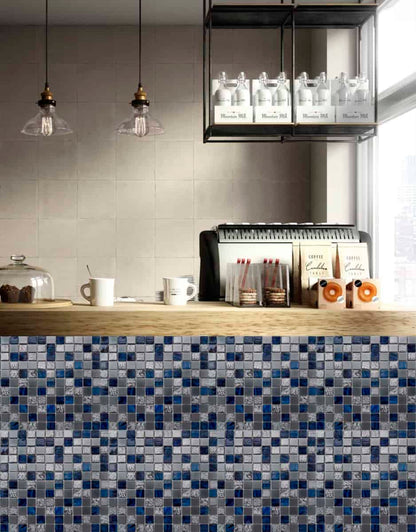 Glass Mosaic - Mineral Hematite 1"x1"