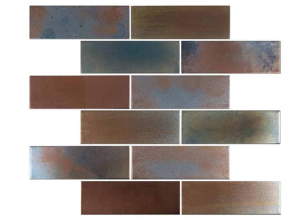 Glass Mosaic - Mineral Limonite 2"x6"