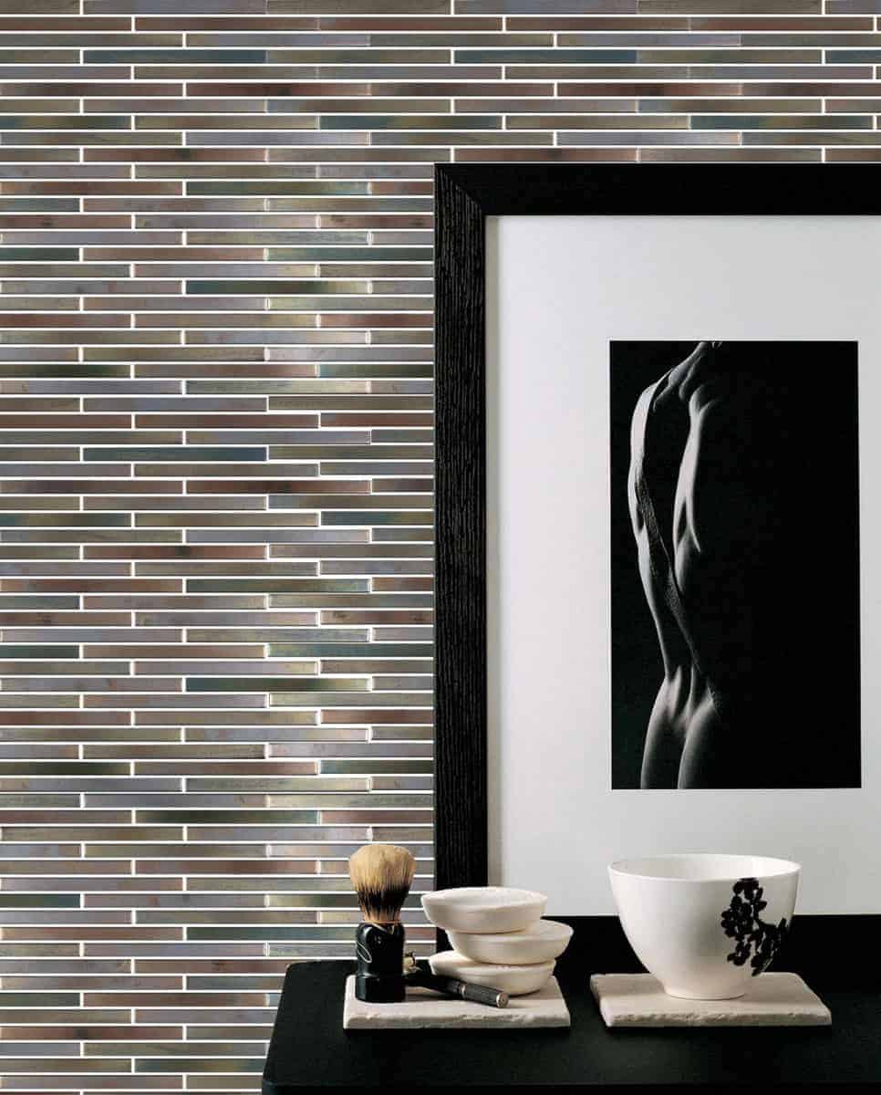 Glass Mosaic - Mineral Limonite 7/16"x6"