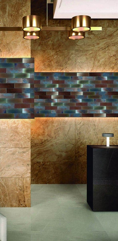 Glass Mosaic - Mineral Limonite 2"x6"