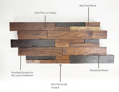 Reclaimed Wood Dark Panel