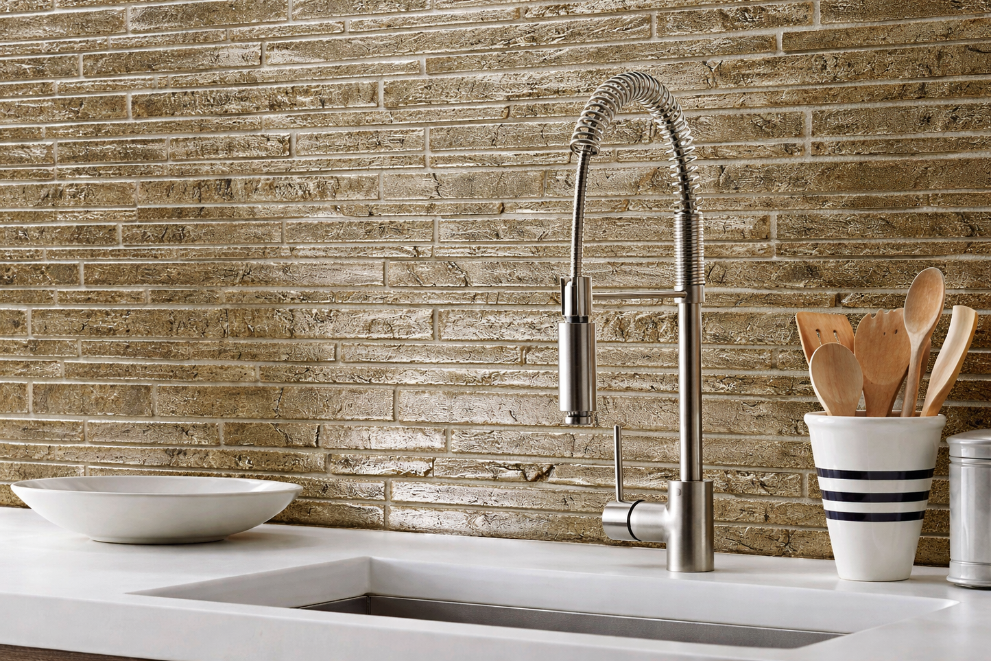 Tempered - Pale Gold Mosaic