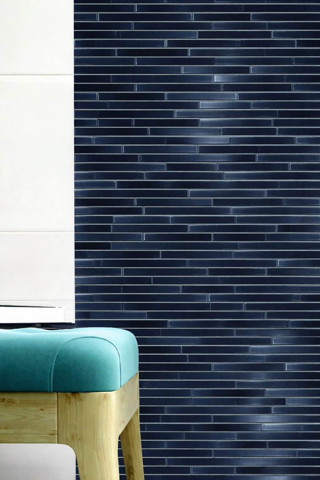 Glass Mosaic - Mineral Hematite 7/16"x6"