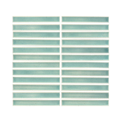 Lungarno MidMod Celeste 1x6 Bars Porcelain Mosaic Tile