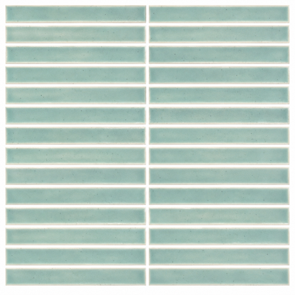 Lungarno MidMod Celeste 1x6 Bars Porcelain Mosaic Tile