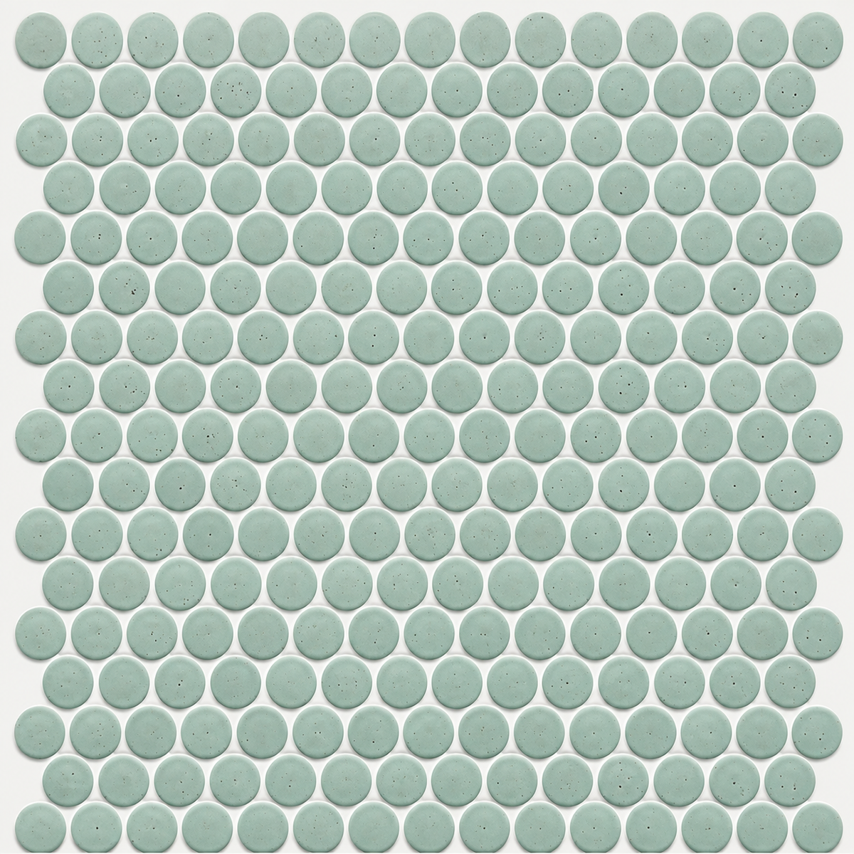 Lungarno MidMod Celeste 1.25" Disk Porcelain Mosaic Tile