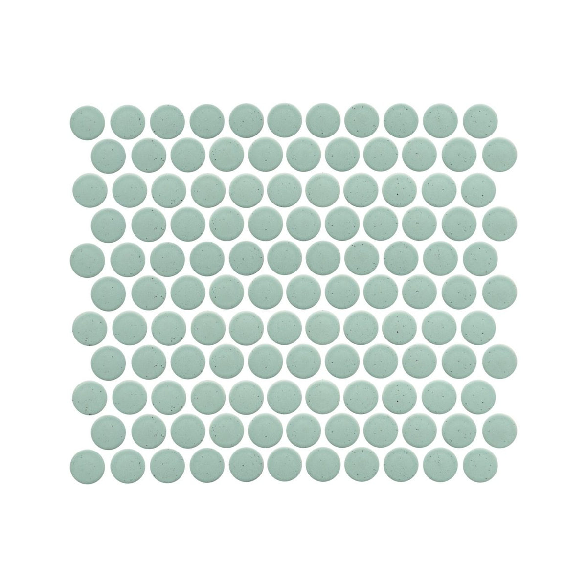 Lungarno MidMod Celeste 1.25" Disk Porcelain Mosaic Tile