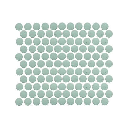 Lungarno MidMod Celeste 1.25" Disk Porcelain Mosaic Tile