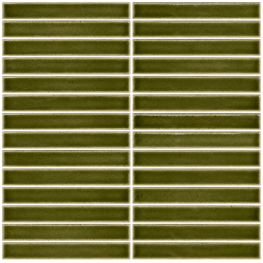 Lungarno MidMod Citrine 1x6 Bars Porcelain Mosaic Tile
