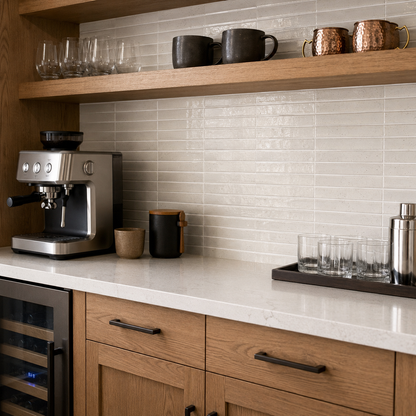 Lungarno MidMod Oat 1x6 Bars Porcelain Mosaic Tile