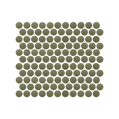 Lungarno MidMod Citrine Disks Porcelain Mosaic Tile
