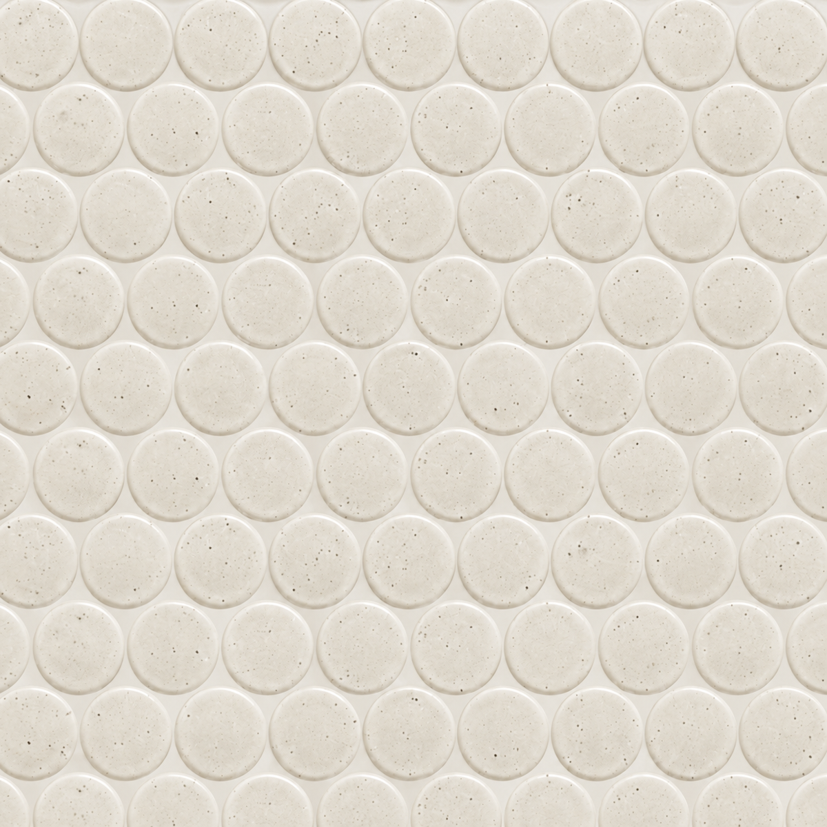 Lungarno MidMod Oat Disks Porcelain Mosaic Tile