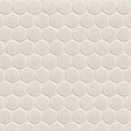 Lungarno MidMod Oat Disks Porcelain Mosaic Tile