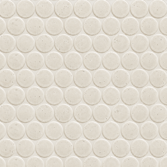 Lungarno MidMod Oat Disks Porcelain Mosaic Tile