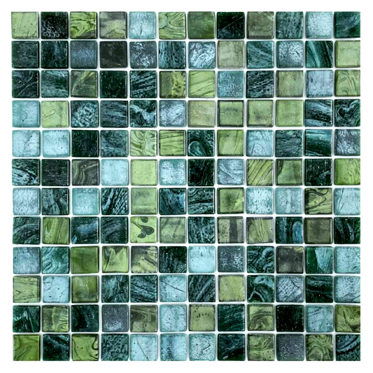 Glass Mosaic - Malta Fern 1"x1"