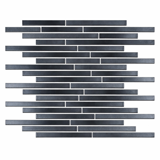 Glass Mosaic - Mineral Hematite 7/16"x6"