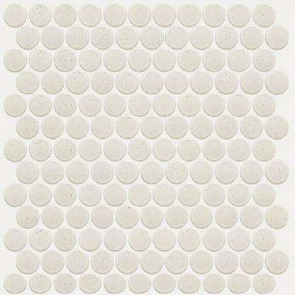 Lungarno MidMod Oat Disks Porcelain Mosaic Tile
