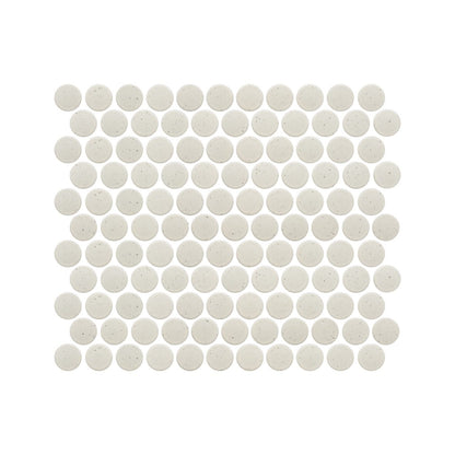 Lungarno MidMod Oat Disks Porcelain Mosaic Tile