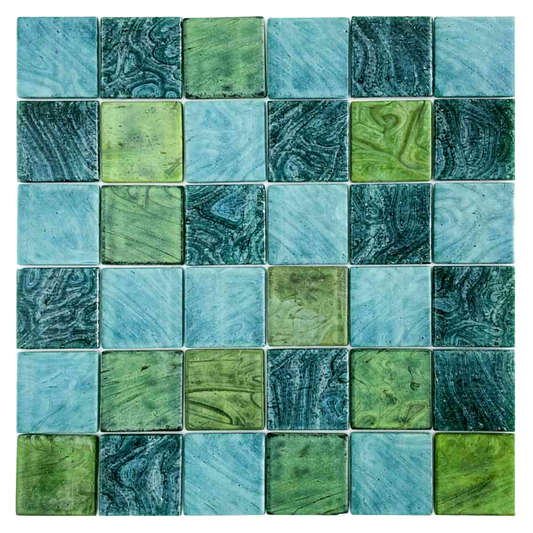 Glass Mosaic - Malta Fern 2"x2"
